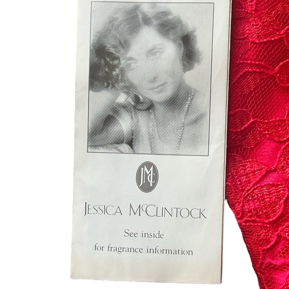 Jessica McClintock Gunne Sax women’s Size 13/ 14 Red Lace Dress Lace Up Back - Picture 9 of 16